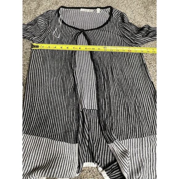 Cyrus Sweater Women Medium Black White Long Open Cardigan Top - Picture 6 of 7